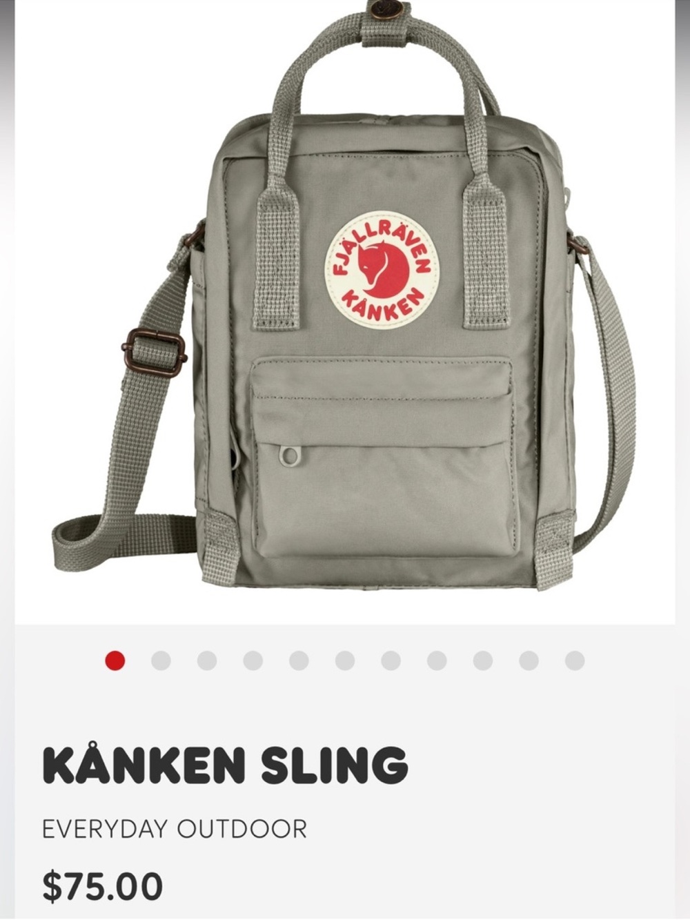 Fjällräven Kånken Sling Bag in Fog